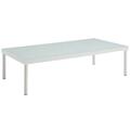 Modway Furniture 20 H x 19.5 W x 19.5 D in. Harmony Outdoor Patio Aluminum Coffee Table, White EEI-2605-WHI